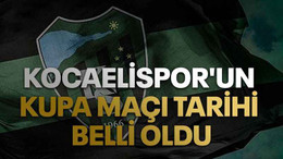 Kocaelispor'un kupa maçı tarihi belli oldu
